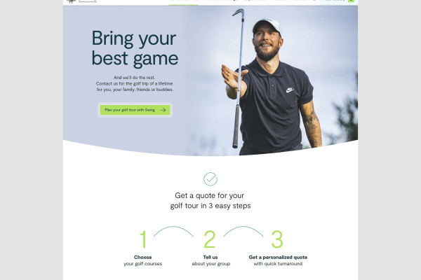 Cover image: Swing Golf website