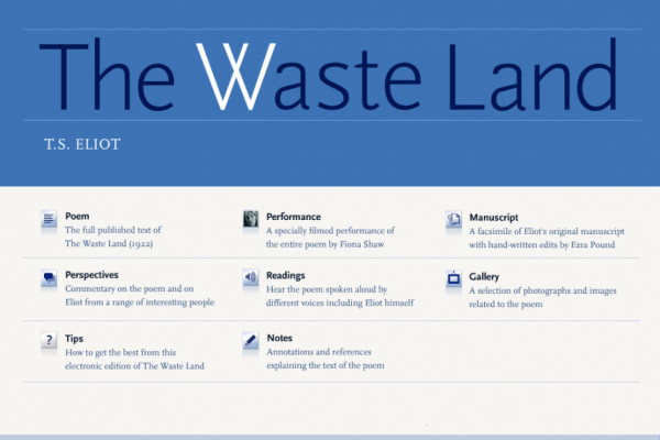 Cover image: The Waste Land iPad