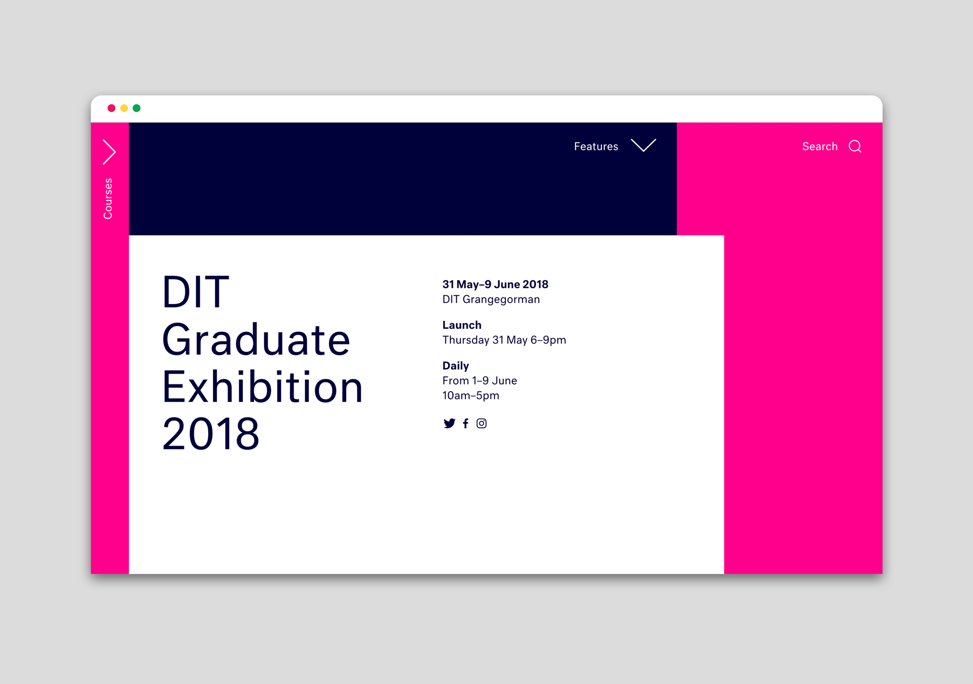 Cover image: DIT Graduate Exhibition 2018