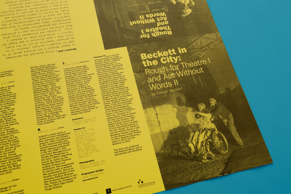 Cover image: Beckett in the City Programme Design