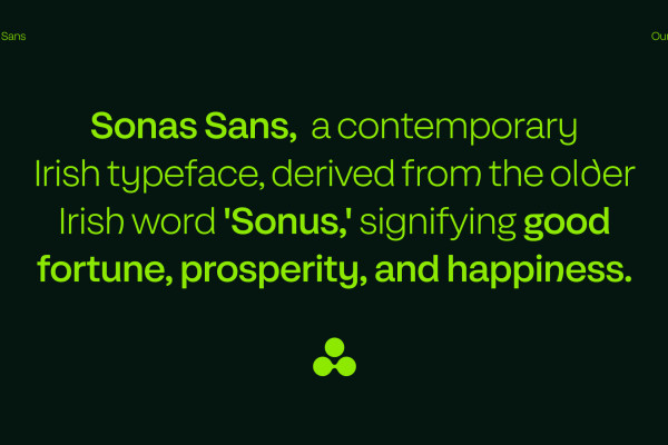 Cover image: Sonas Sans – Custom Typeface Design: IDA Ireland